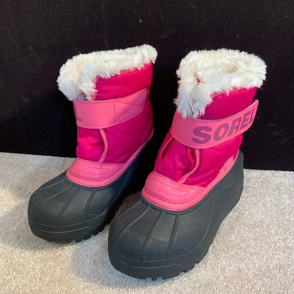 Sorel Shoes Sorel Girls Snow Commander Winter Boots Size 2 Black